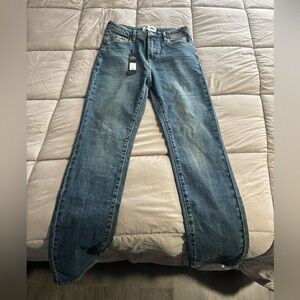 Fashion Nova Blue Flare Wide Leg Jeans